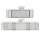 Maxbell Bathtub Tray Basket Retractable Bathtub Storage Rack for Candle Phone Holder Gray