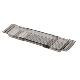 Maxbell Bathtub Tray Basket Retractable Bathtub Storage Rack for Candle Phone Holder Gray