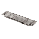 Maxbell Bathtub Tray Basket Retractable Bathtub Storage Rack for Candle Phone Holder Gray