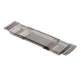 Maxbell Bathtub Tray Basket Retractable Bathtub Storage Rack for Candle Phone Holder Gray