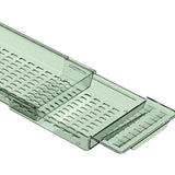 Maxbell Bathtub Tray Basket Retractable Bathtub Storage Rack for Candle Phone Holder Green