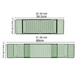 Maxbell Bathtub Tray Basket Retractable Bathtub Storage Rack for Candle Phone Holder Green