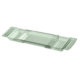 Maxbell Bathtub Tray Basket Retractable Bathtub Storage Rack for Candle Phone Holder Green
