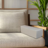 Maxbell Couch Arm Rest Pillow Zipper Design Armrest for Armchair Bedroom Living Room Light Gray