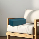 Maxbell Couch Arm Rest Pillow Zipper Design Armrest for Armchair Bedroom Living Room Blue