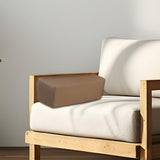 Maxbell Couch Arm Rest Pillow Zipper Design Armrest for Armchair Bedroom Living Room Dark Brown