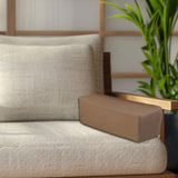 Maxbell Couch Arm Rest Pillow Zipper Design Armrest for Armchair Bedroom Living Room Dark Brown