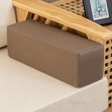 Maxbell Couch Arm Rest Pillow Zipper Design Armrest for Armchair Bedroom Living Room Dark Brown