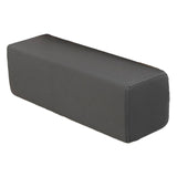 Maxbell Couch Arm Rest Pillow Zipper Design Armrest for Armchair Bedroom Living Room Dark Gray