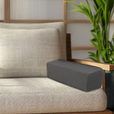 Maxbell Couch Arm Rest Pillow Zipper Design Armrest for Armchair Bedroom Living Room Dark Gray