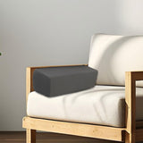 Maxbell Couch Arm Rest Pillow Zipper Design Armrest for Armchair Bedroom Living Room Dark Gray
