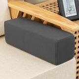 Maxbell Couch Arm Rest Pillow Zipper Design Armrest for Armchair Bedroom Living Room Dark Gray