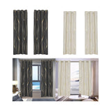 Maxbell Grommet Window Curtains Home Decoration 2 Panels for Hotel Farmhouse Balcony Black