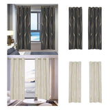 Maxbell Grommet Window Curtains Home Decoration 2 Panels for Hotel Farmhouse Balcony Black