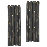 Maxbell Grommet Window Curtains Home Decoration 2 Panels for Hotel Farmhouse Balcony Black