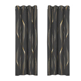 Maxbell Grommet Window Curtains Home Decoration 2 Panels for Hotel Farmhouse Balcony Black