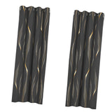 Maxbell Grommet Window Curtains Home Decoration 2 Panels for Hotel Farmhouse Balcony Black