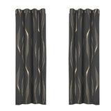 Maxbell Grommet Window Curtains Home Decoration 2 Panels for Hotel Farmhouse Balcony Black