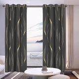 Maxbell Grommet Window Curtains Home Decoration 2 Panels for Hotel Farmhouse Balcony Black