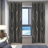 Maxbell Grommet Window Curtains Home Decoration 2 Panels for Hotel Farmhouse Balcony Black