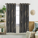 Maxbell Grommet Window Curtains Home Decoration 2 Panels for Hotel Farmhouse Balcony Black