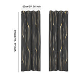 Maxbell Grommet Window Curtains Home Decoration 2 Panels for Hotel Farmhouse Balcony Black