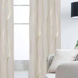 Maxbell Grommet Window Curtains Home Decoration 2 Panels for Hotel Farmhouse Balcony Champagne