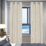 Maxbell Grommet Window Curtains Home Decoration 2 Panels for Hotel Farmhouse Balcony Champagne