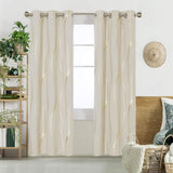 Maxbell Grommet Window Curtains Home Decoration 2 Panels for Hotel Farmhouse Balcony Champagne