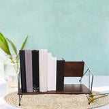 Maxbell Desktop Bookshelf Wood Vinyl Player Stand for Children Room Hotel Restaurant 39.5x27x21cm