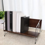 Maxbell Desktop Bookshelf Wood Vinyl Player Stand for Children Room Hotel Restaurant 39.5x27x21cm