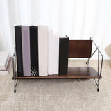 Maxbell Desktop Bookshelf Wood Vinyl Player Stand for Children Room Hotel Restaurant 39.5x27x21cm
