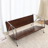 Maxbell Desktop Bookshelf Wood Vinyl Player Stand for Children Room Hotel Restaurant 47x27x21cm