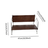 Maxbell Desktop Bookshelf Wood Vinyl Player Stand for Children Room Hotel Restaurant 47x27x21cm