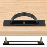 Maxbell Invisible Cabinet Handle Concealed Door Pull Handles for Tatami Closet Cabin Black