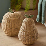Maxbell Woven Storage Basket Farmhouse Fruit Holder for Living Room Entryway Bedroom 35x35x41.5cm