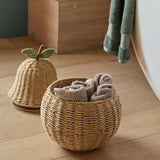 Maxbell Woven Storage Basket Farmhouse Fruit Holder for Living Room Entryway Bedroom 35x35x41.5cm