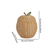Maxbell Woven Storage Basket Farmhouse Fruit Holder for Living Room Entryway Bedroom 35x35x41.5cm