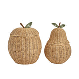 Maxbell Woven Storage Basket Farmhouse Fruit Holder for Living Room Entryway Bedroom 35x35x41.5cm