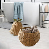 Maxbell Woven Storage Basket Farmhouse Fruit Holder for Living Room Entryway Bedroom 27x27x41.5cm
