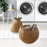 Maxbell Woven Storage Basket Farmhouse Fruit Holder for Living Room Entryway Bedroom 27x27x41.5cm