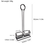 Maxbell Spice Rack with Table Number Holder Seasoning Holder for Home Kitchen Black