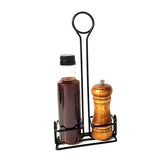 Maxbell Spice Rack with Table Number Holder Seasoning Holder for Home Kitchen Black