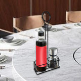 Maxbell Spice Rack with Table Number Holder Seasoning Holder for Home Kitchen Black