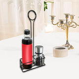 Maxbell Spice Rack with Table Number Holder Seasoning Holder for Home Kitchen Black