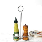 Maxbell Spice Rack with Table Number Holder Seasoning Holder for Home Kitchen Silver