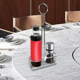 Maxbell Spice Rack with Table Number Holder Seasoning Holder for Home Kitchen Silver