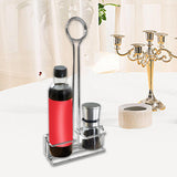 Maxbell Spice Rack with Table Number Holder Seasoning Holder for Home Kitchen Silver