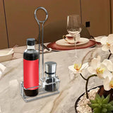 Maxbell Spice Rack with Table Number Holder Seasoning Holder for Home Kitchen Silver