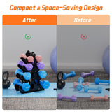 Maxbell Dumbbell Rack Stand Only for Home Gym Stable Metal Floor Bracket Weight Rack